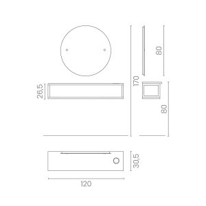 LR:M1100-GIOVE ROUND MIRROR WITH FOOTREST-2
