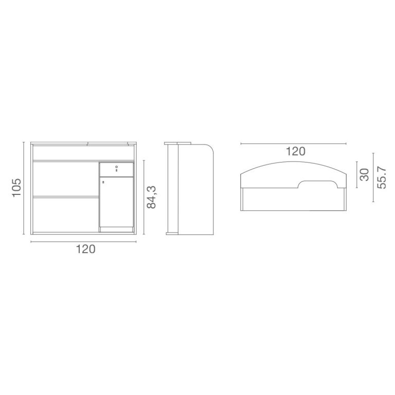 LR:RD040-VERONA BLACK RECEPTION DESK-2