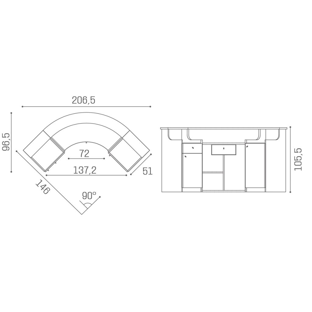 RD:250:0FORM RECEPTION DESK-7